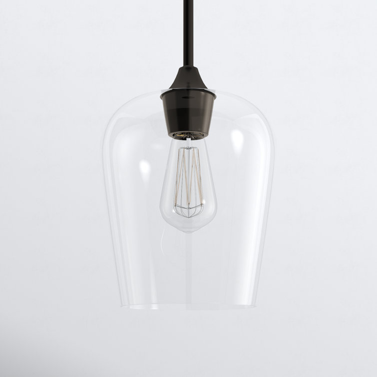 English Bronze Modern Glass Pendant Light