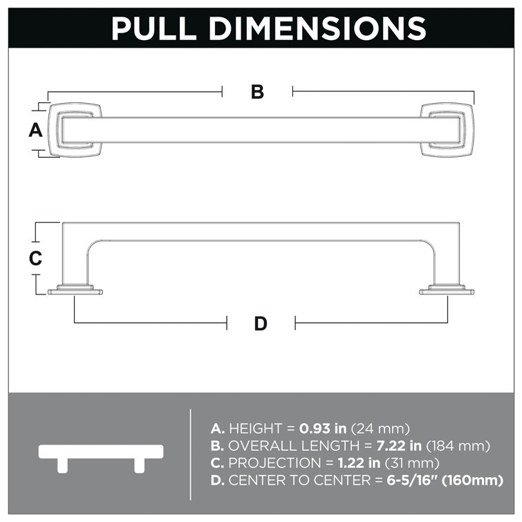 Satin Nickel 6-5/16" Contemporary Cabinet Handle Pulls