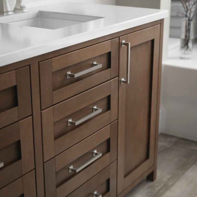 Satin Nickel 6-5/16" Contemporary Cabinet Handle Pulls