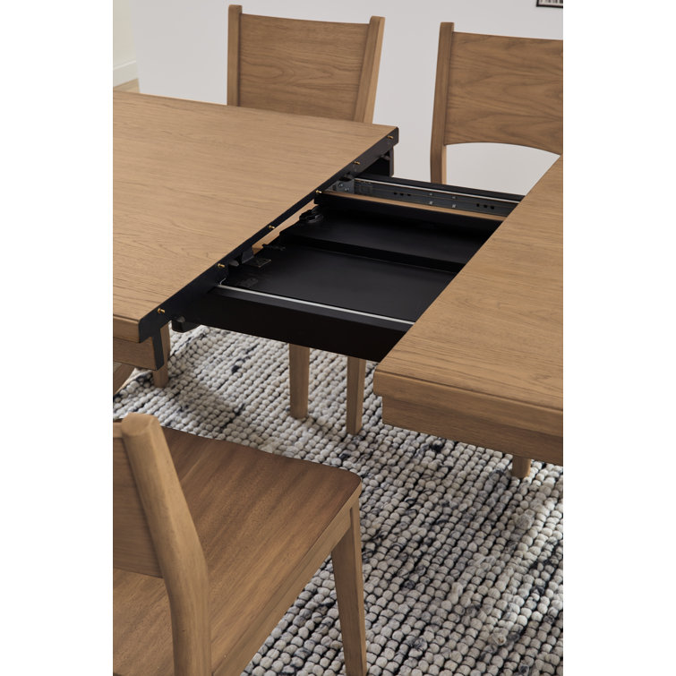 Warm Driftwood Extendable Rectangular Wood Dining Table