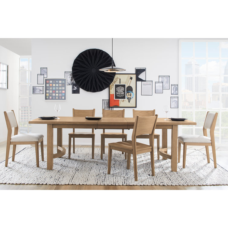Warm Driftwood Extendable Rectangular Wood Dining Table