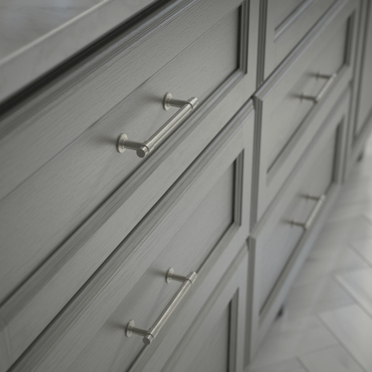 Brushed Nickel 4" Bar Pull with Mounting Hardware