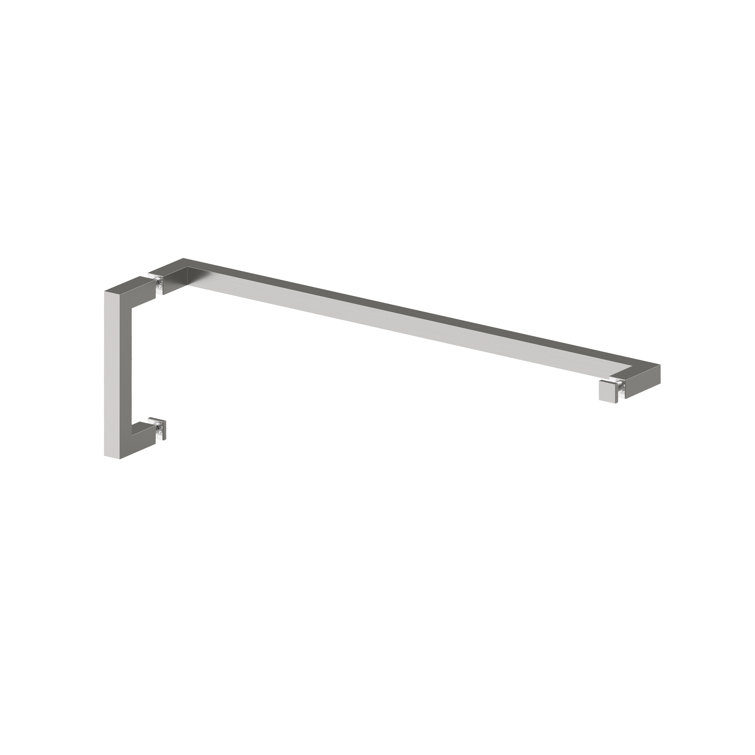 78" Frameless Glass Shower Door with Brushed Nickel Hardware