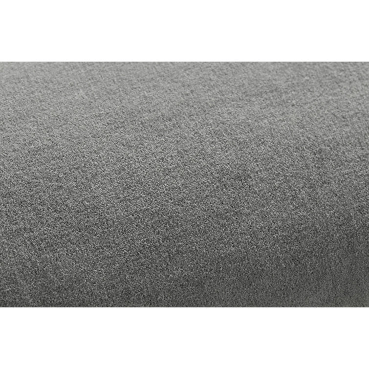 Liza Grey Velvet 12'' x 27'' Pillow with Down Insert