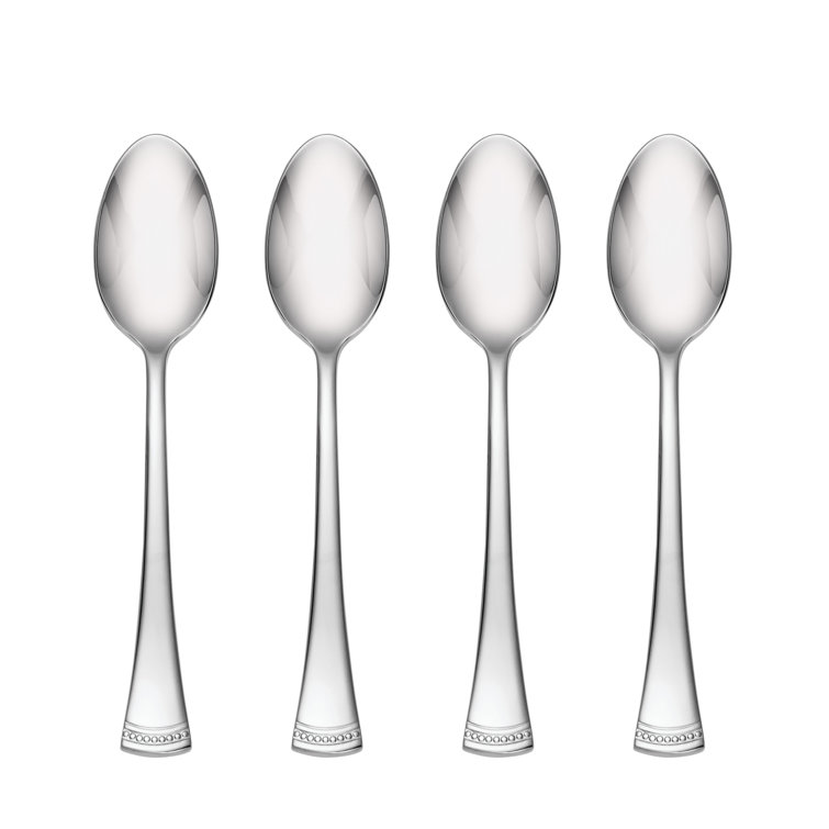 Portola Silver Stainless Steel Teaspoons Set of 4