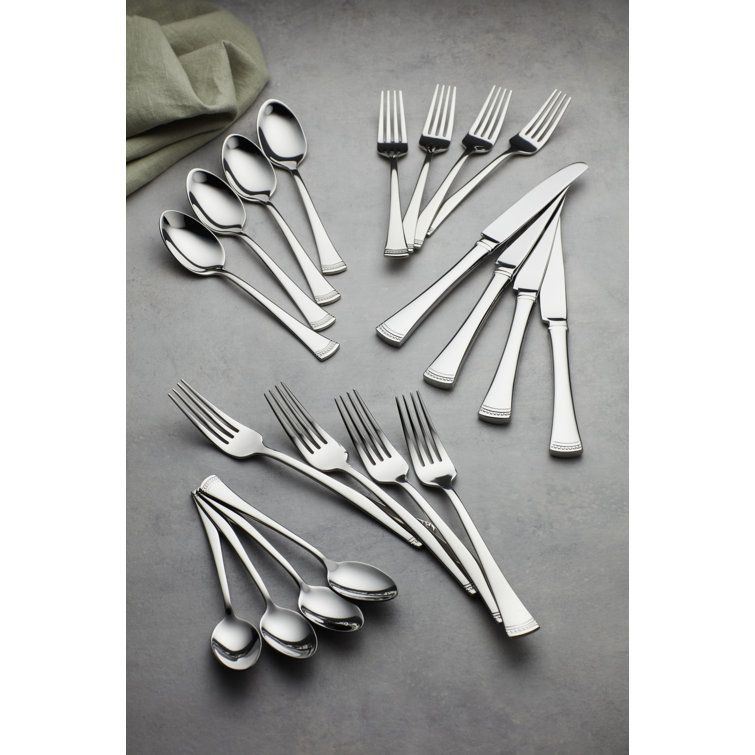 Portola Silver Stainless Steel Teaspoons Set of 4