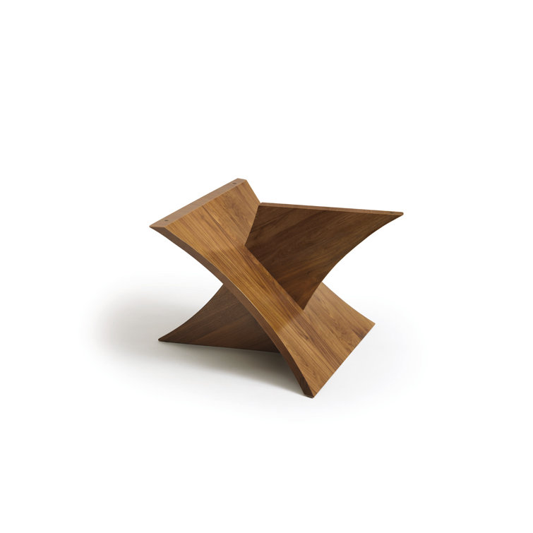 Modern Round Wood & Glass 42" Coffee Table