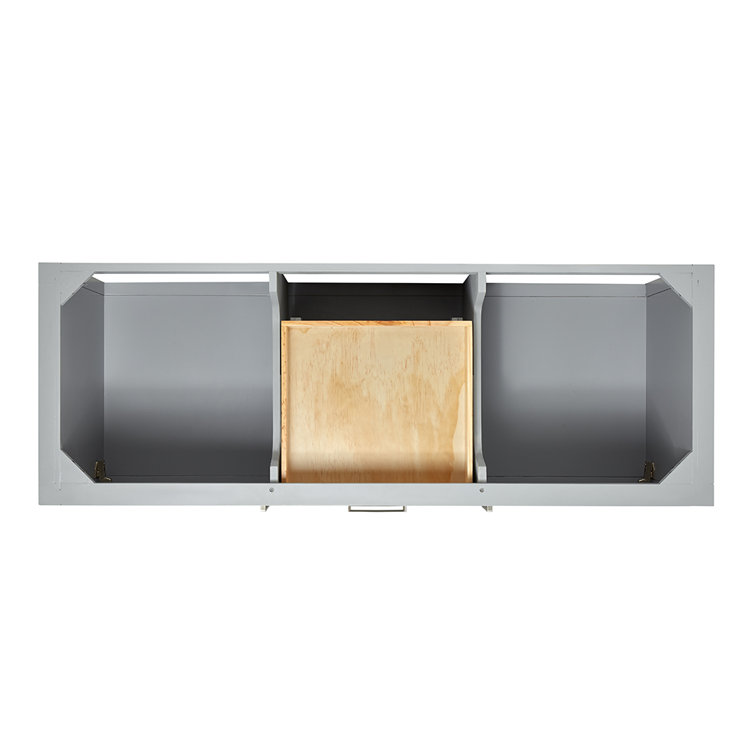Bayhill 60'' Gray Double Freestanding Bathroom Vanity Base