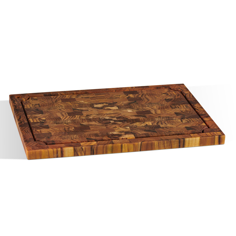 Teak Wood Rectangular Cutting Board with Juice Groove