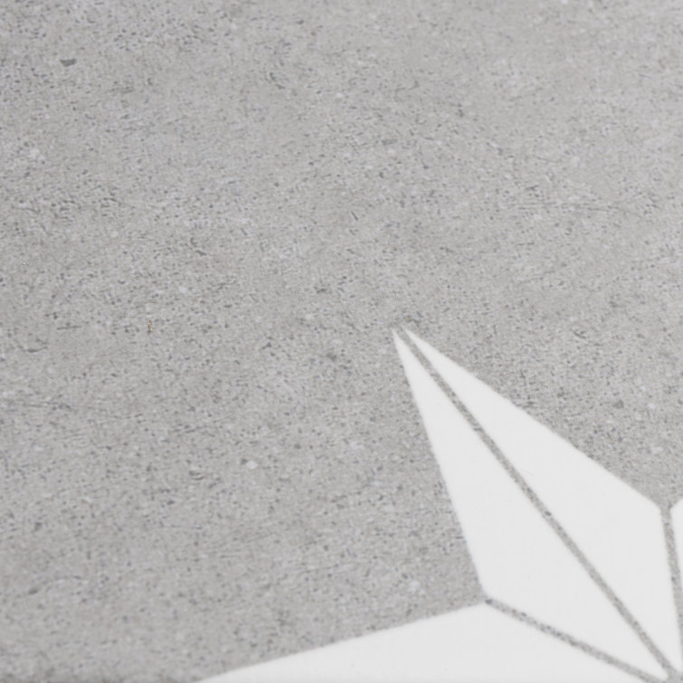Stella Hex Gray and White Porcelain Floor and Wall Tile