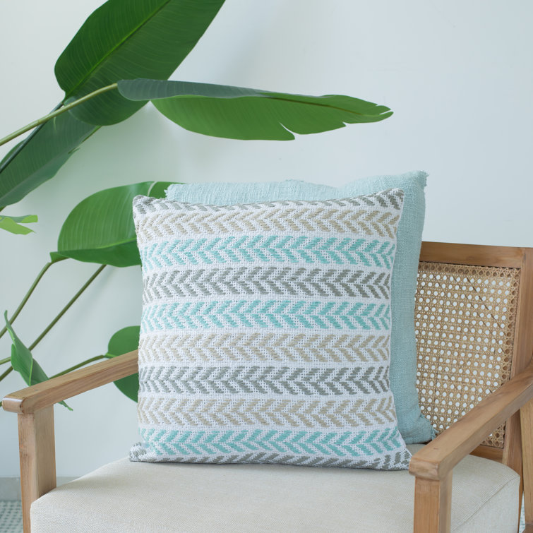 Rajani Home Hand-Woven Chevron Cotton Throw Pillow Set