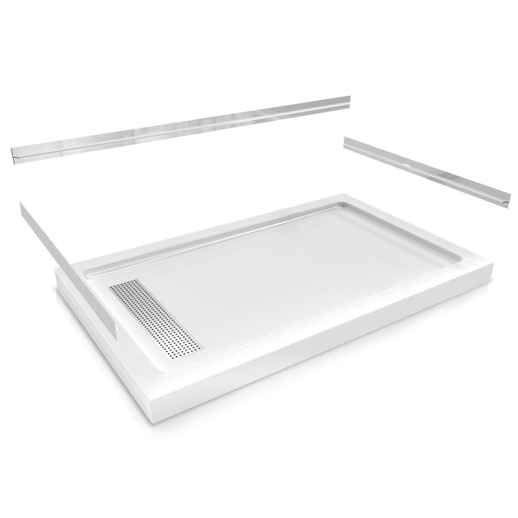 White Acrylic 60'' x 36'' Rectangle Shower Base
