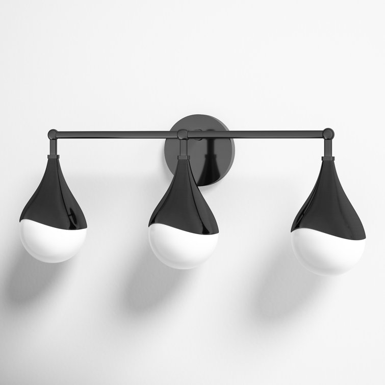 Ariana Old Bronze 3-Light LED Bath Bracket with Opal Glossy Glass