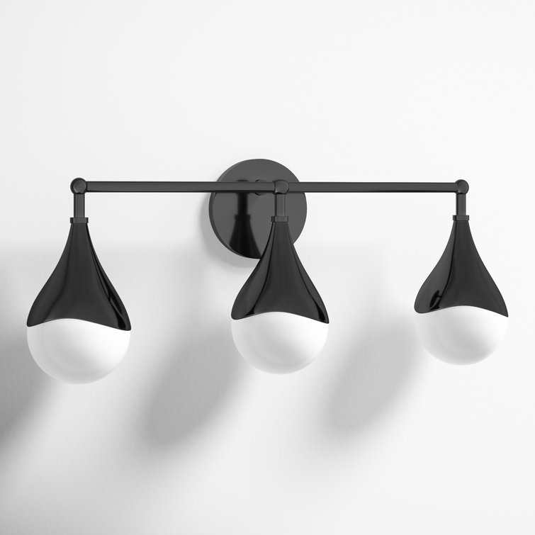 Ariana Old Bronze 3-Light LED Bath Bracket with Opal Glossy Glass