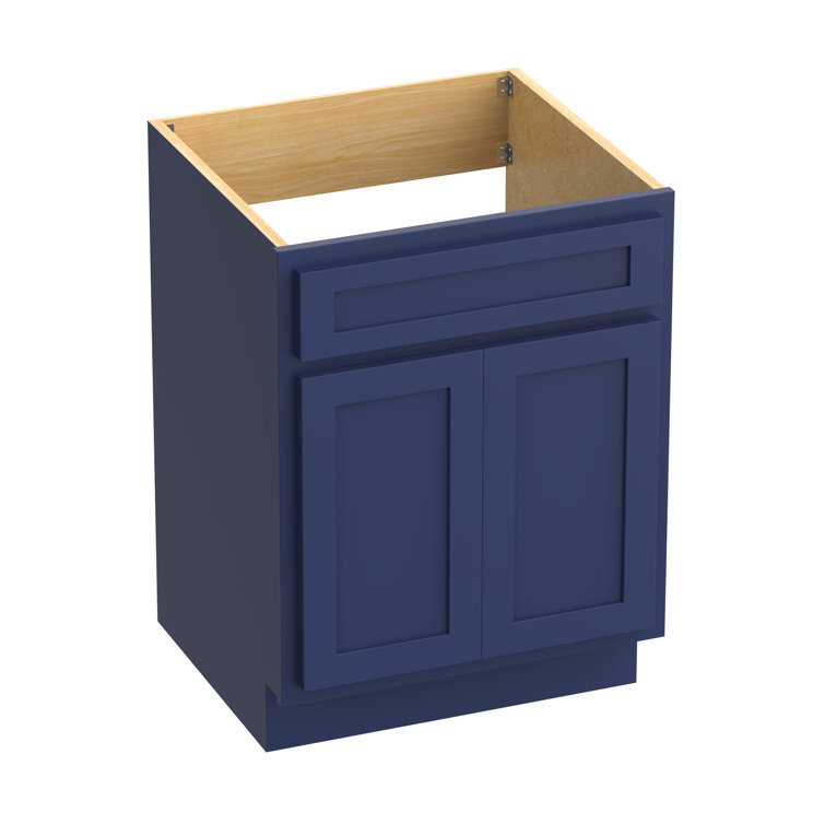 Elegant Blue Shaker-Style 24'' Bathroom Vanity Base Cabinet