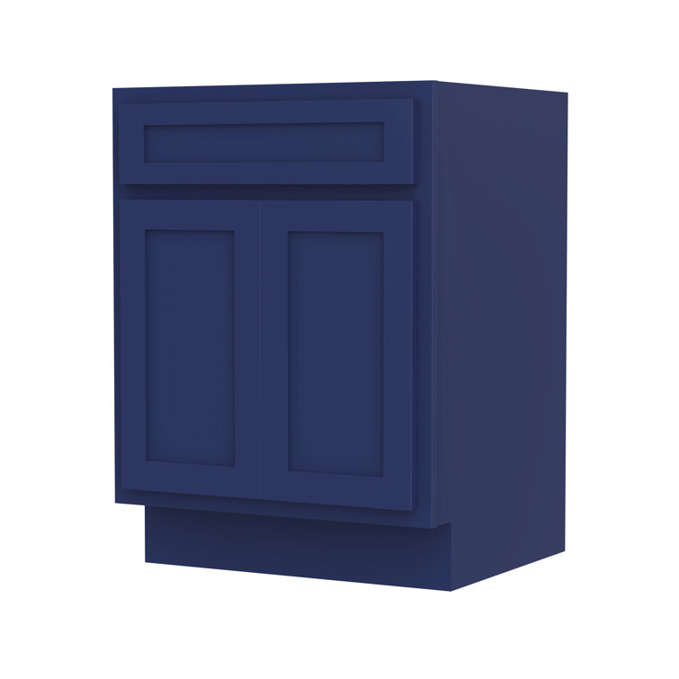 Elegant Blue Shaker-Style 24'' Bathroom Vanity Base Cabinet