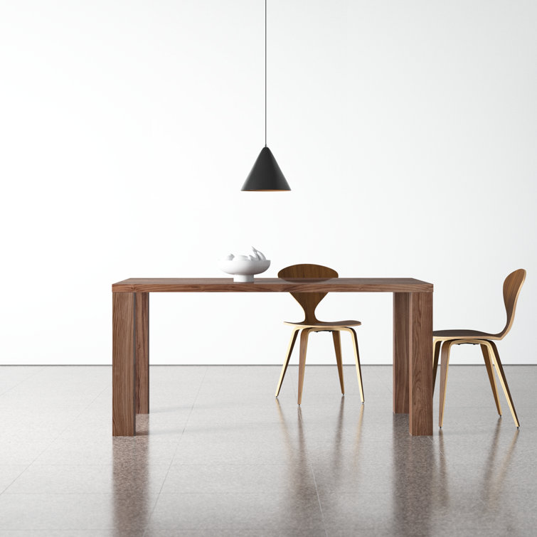 Walnut Rectangular Six-Seater MDF Dining Table