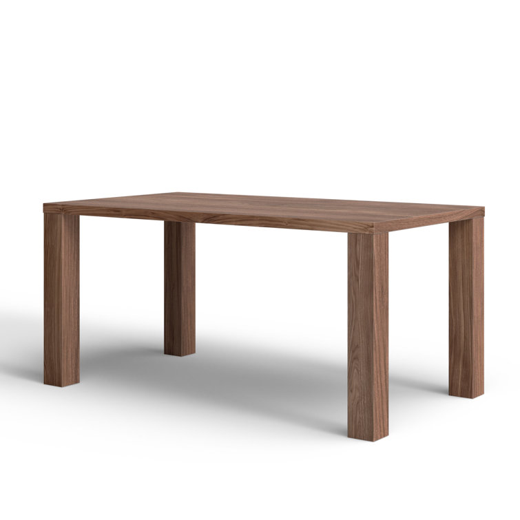 Walnut Rectangular Six-Seater MDF Dining Table