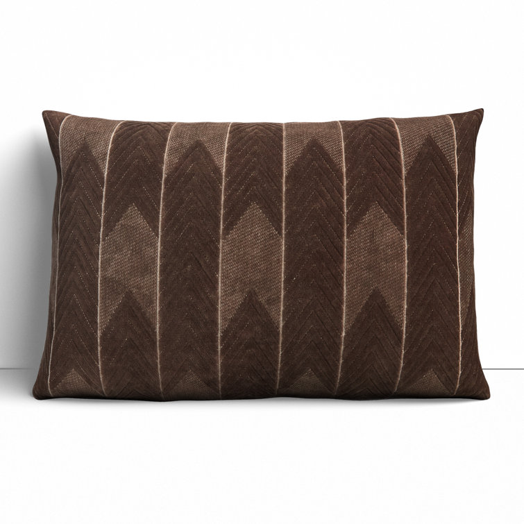 Floretta Embroidered Cotton Lumbar Throw Pillow