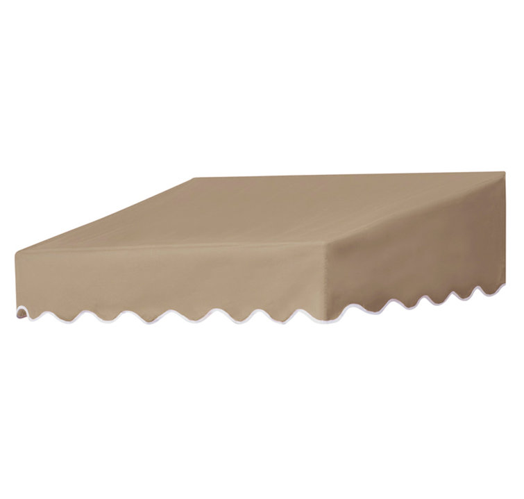 Sand 4 ft. Aluminum Frame Door and Window Awning
