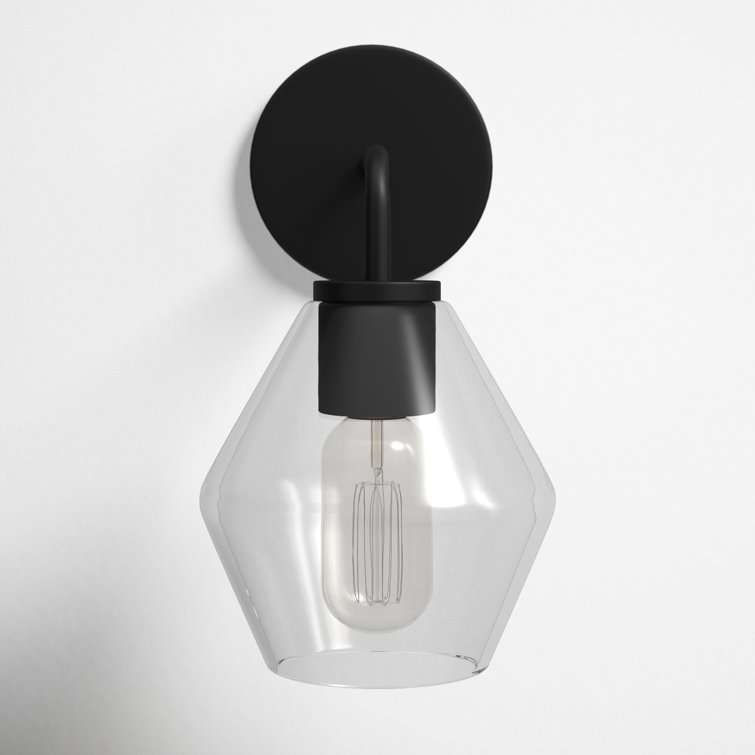 Midnight Black Industrial Farmhouse 1-Light Bath Vanity Pendant