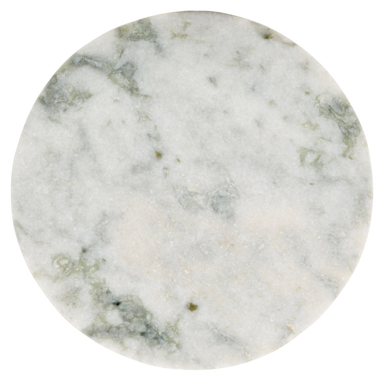 White Marble Round Three-Leg Accent Table