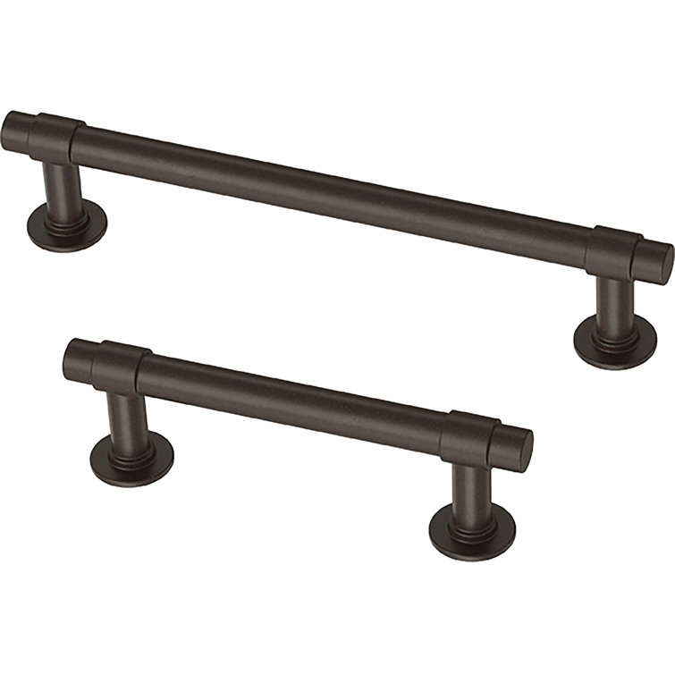 Matte Bronze 5-Pack Bar Cabinet Pulls with Mounting Hardware