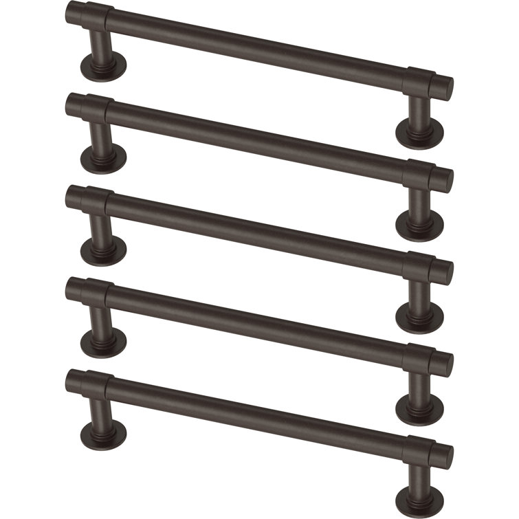 Matte Bronze 5-Pack Bar Cabinet Pulls with Mounting Hardware