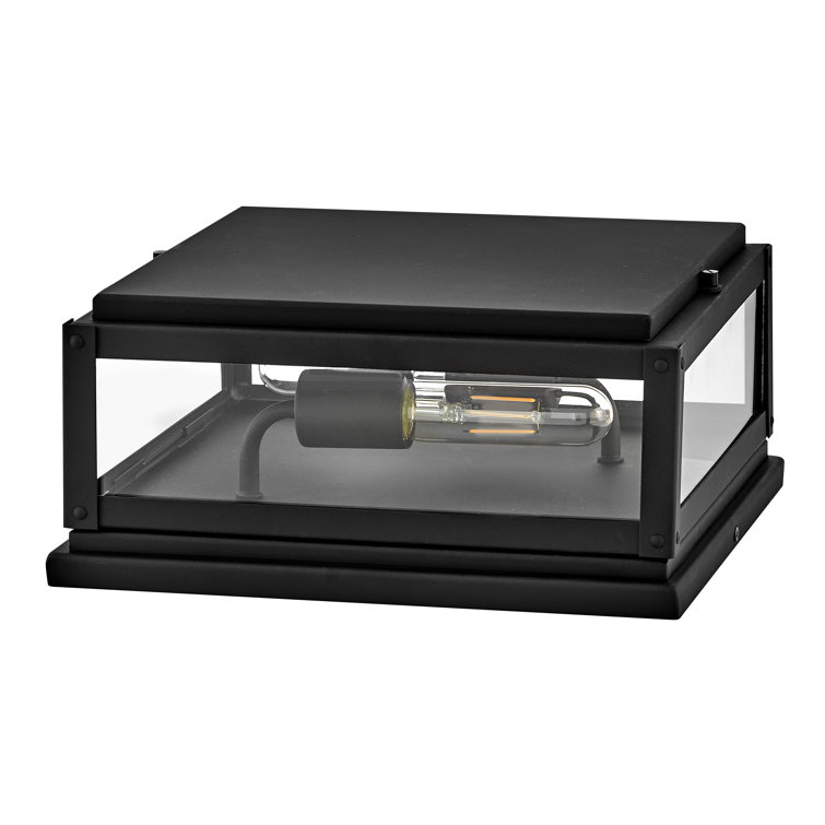 Max Black Aluminum 2-Light Outdoor Pier Mount Light