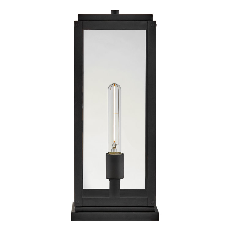 Max Black Aluminum and Clear Glass Outdoor Post Light