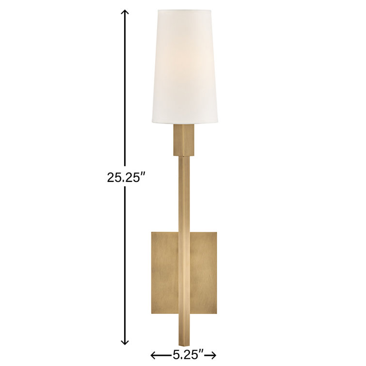 Heritage Brass Cylinder Wall Sconce with Natural Paper Shade