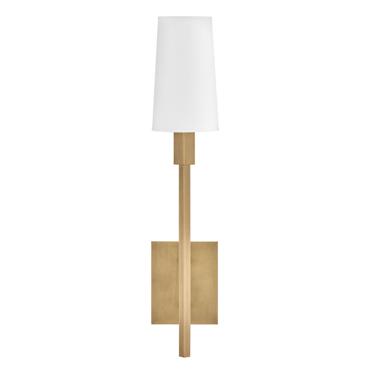 Heritage Brass Cylinder Wall Sconce with Natural Paper Shade