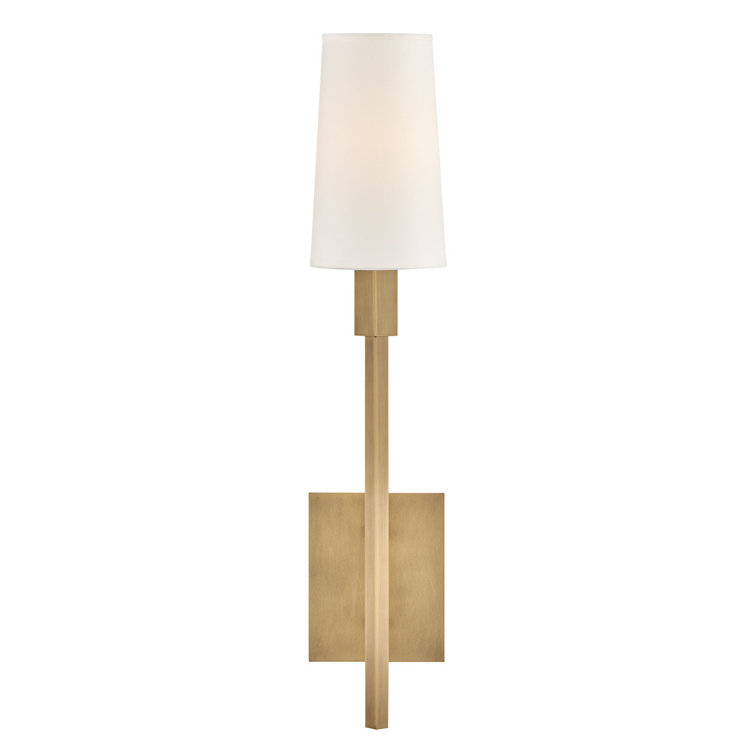 Heritage Brass Cylinder Wall Sconce with Natural Paper Shade