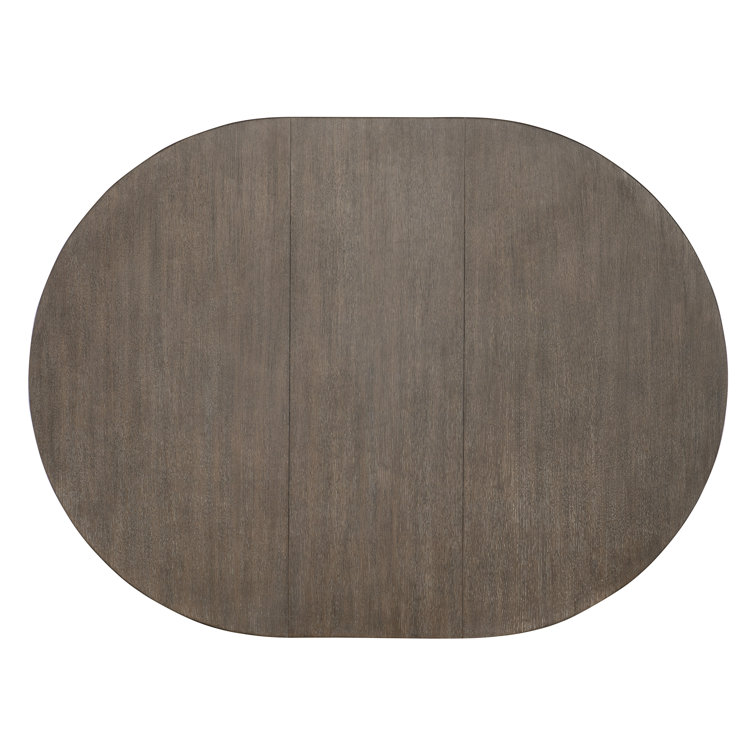 Modern Light Brown Oak Extendable Round Dining Table