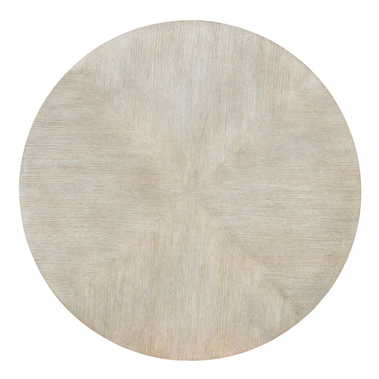 Diamond Finish Round Wood and Marble Counter Height Table
