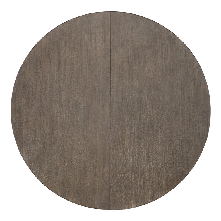 Modern Light Brown Oak Extendable Round Dining Table