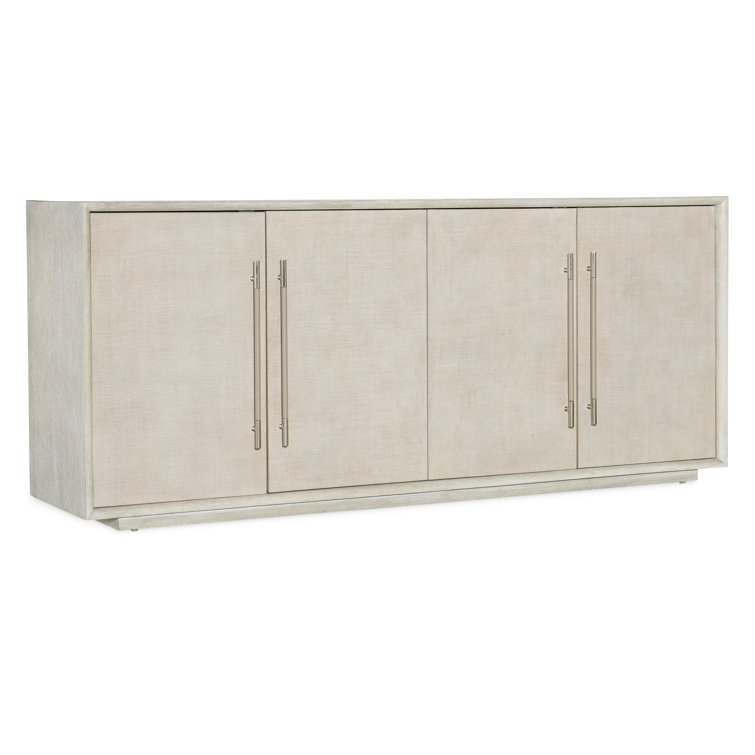 Light Wood Diamond Finish Modern Entertainment Console with Cabinet