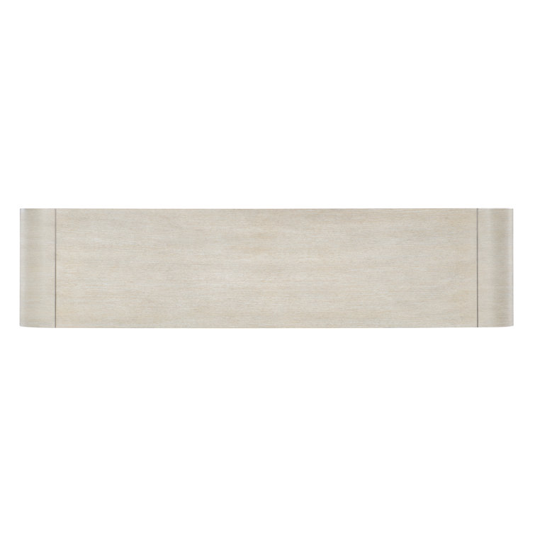 Modern 80'' Brown Oak Sideboard with Raffia Doors