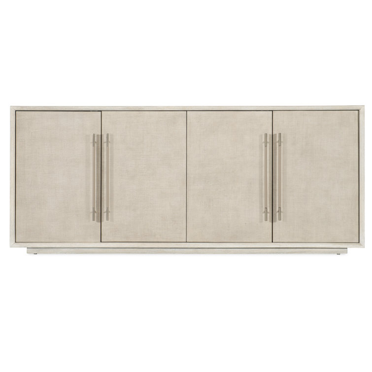 Light Wood Diamond Finish Modern Entertainment Console with Cabinet