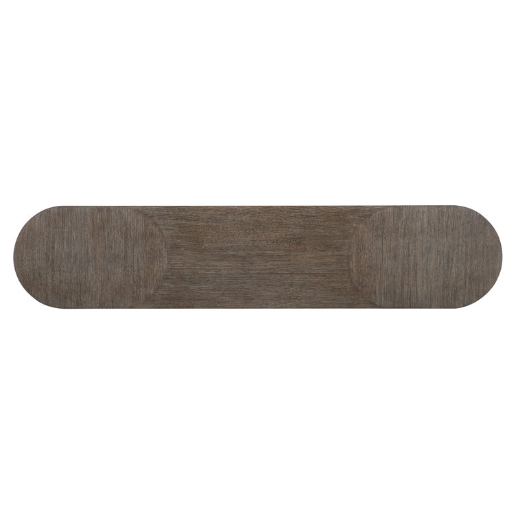 Modern Dark Mink Wood and Metal Console Table