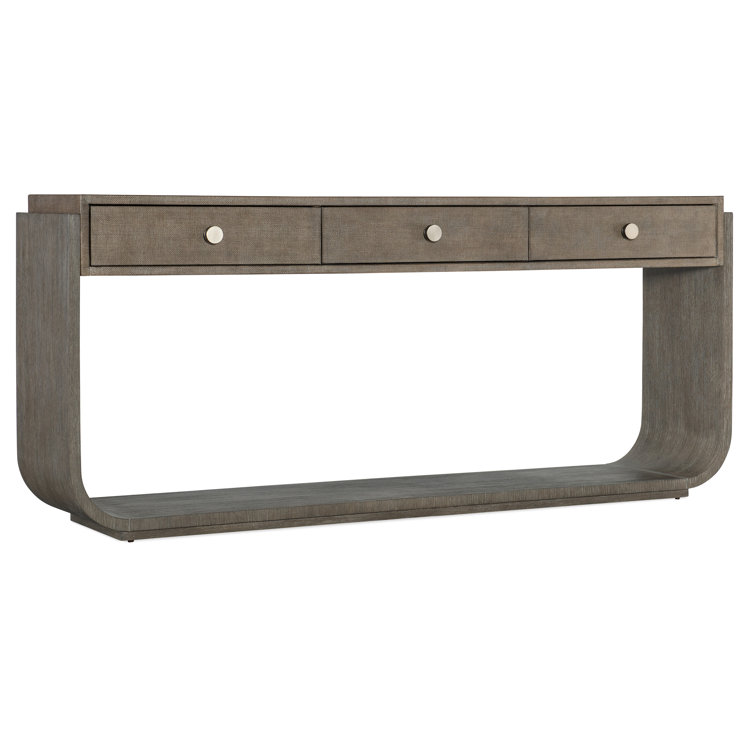 Dark Mink 78'' Oak Veneer Console Table with Storage