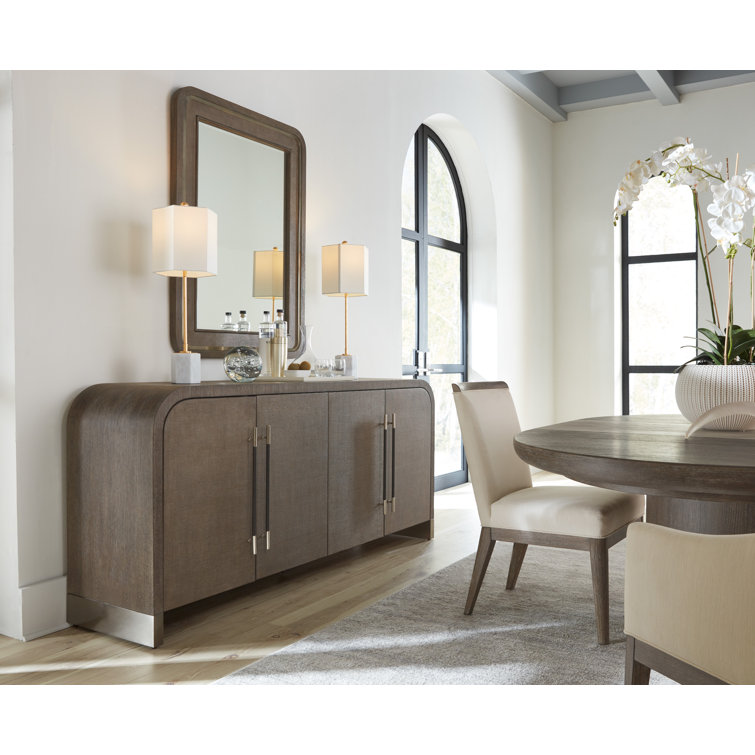 Modern Light Wood and Raffia Rectangular Wall Mirror