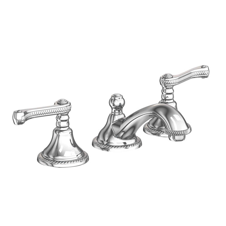 Amisa Polished Chrome Widespread Bathroom Faucet with Drain Assembly