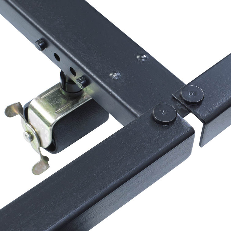 King Size Low-Profile Metal Box-Spring Frame with Large Rollers