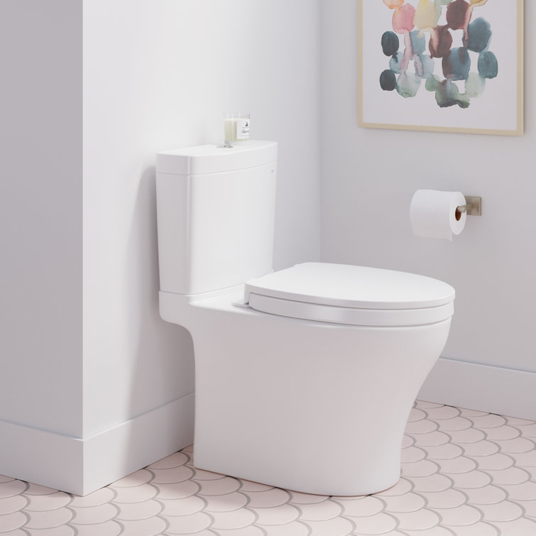 Bone Vitreous China Dual Flush Elongated Two-Piece Toilet