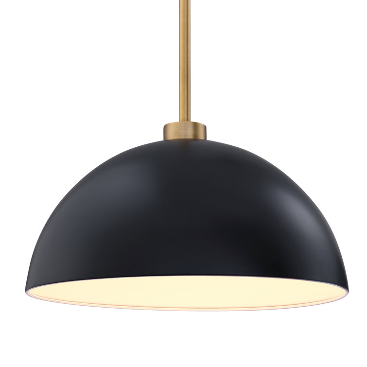 Percy Black and Gold Modern Drum Pendant Light