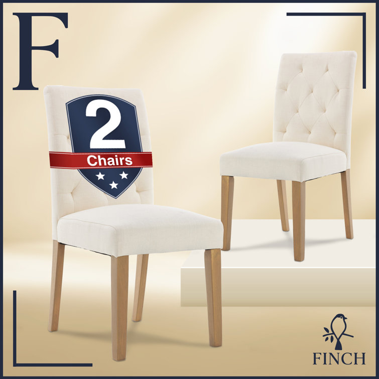 Finch Westport Diamond Tufted Upholstered Dining Armless Chairs