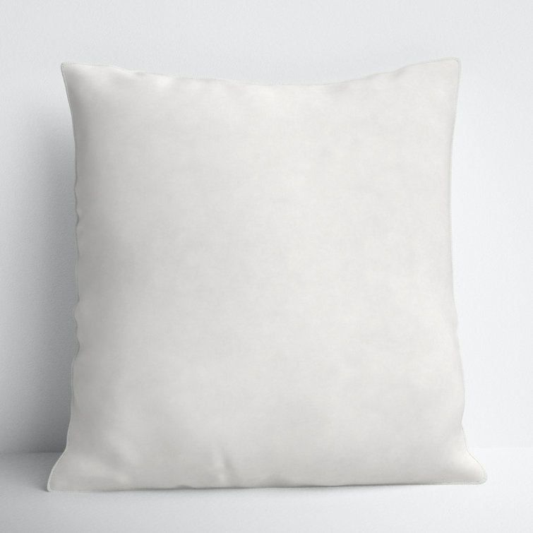 White 20" x 20" Down Feather Pillow Insert