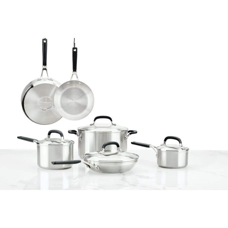 Stainless Steel Non-stick 10-Piece Cookware Set