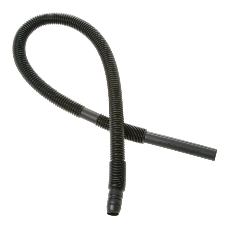 Black Flexible PVC Washing Machine Drain Hose, 4-1/2 Feet